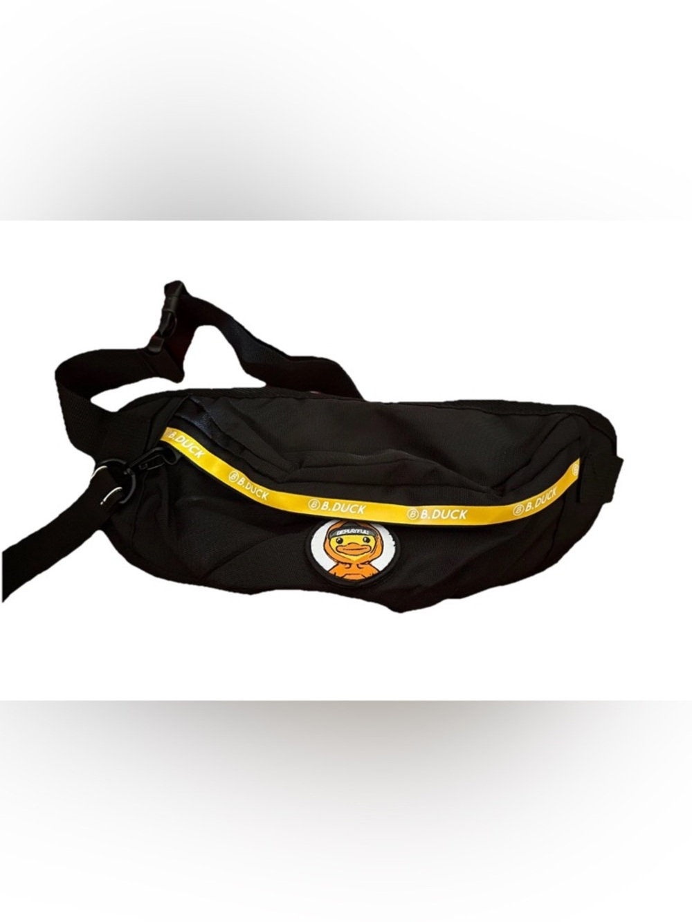 Black & Yellow Waist Bag — Casual Crossbody Belt Bag